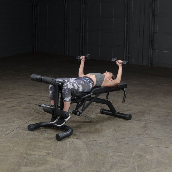 Body-Solid Flat Incline Decline Bench with Leg Developer Attachment (FID46)