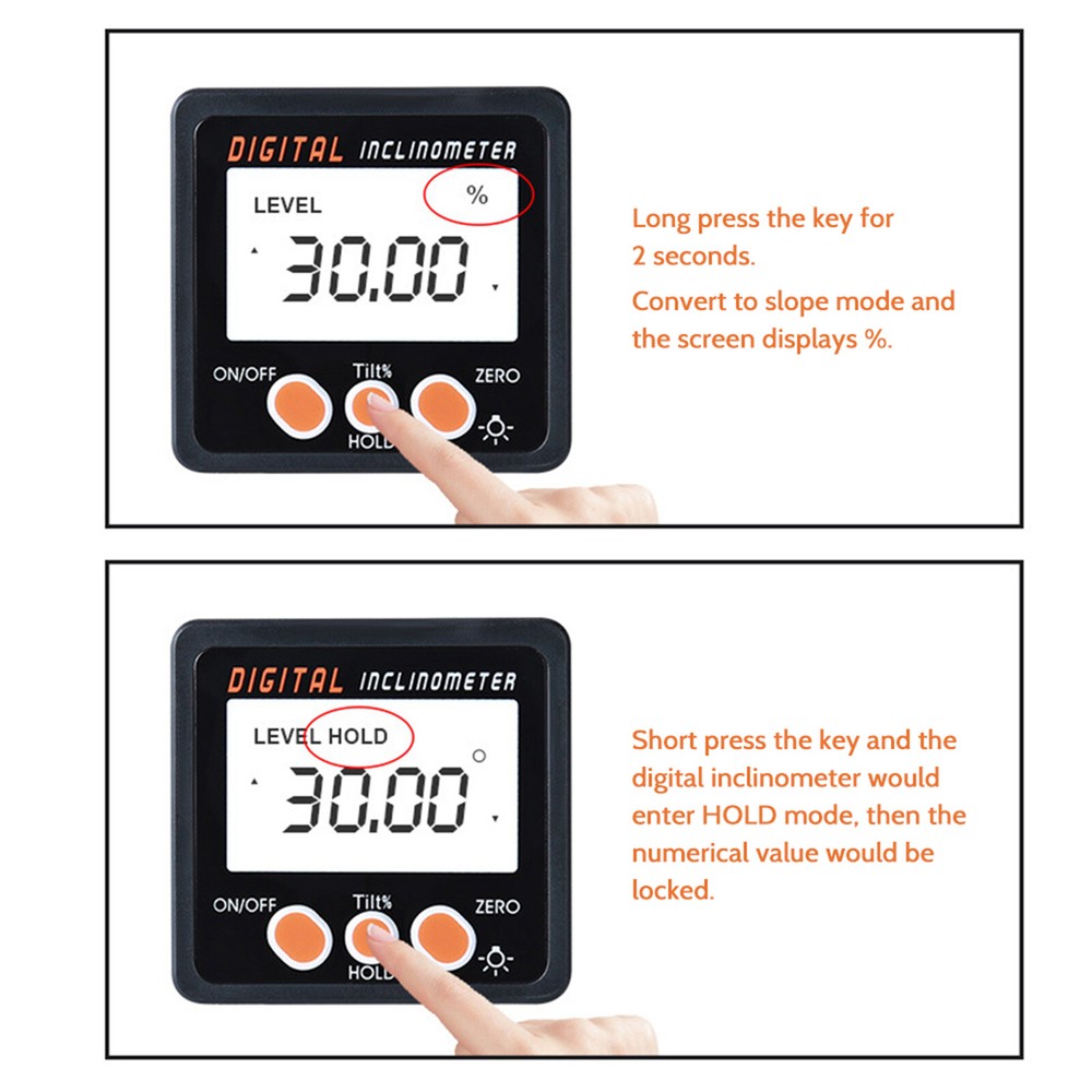 LCD Digital Inclinometer Protractor Level Box Measuring Gauge Meter J0Q5