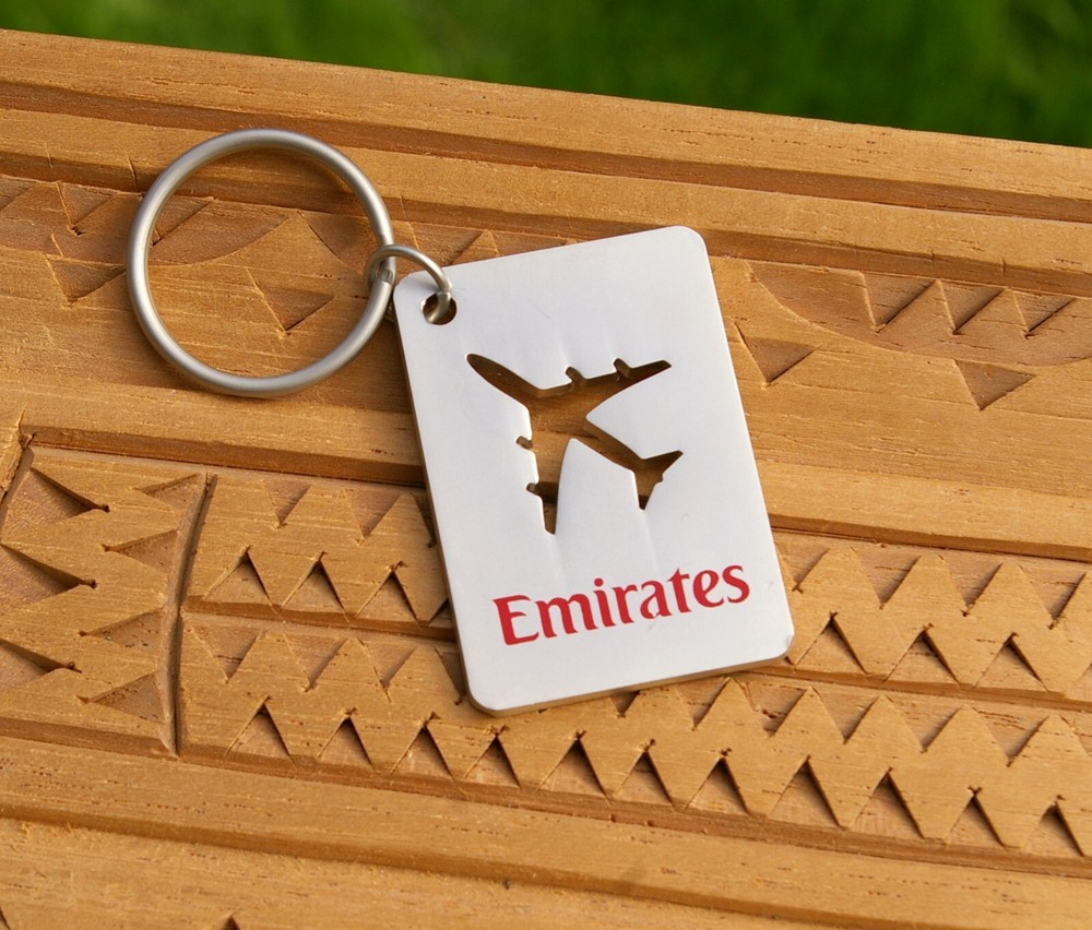 Emirates Airline Airplane Metal Keychain