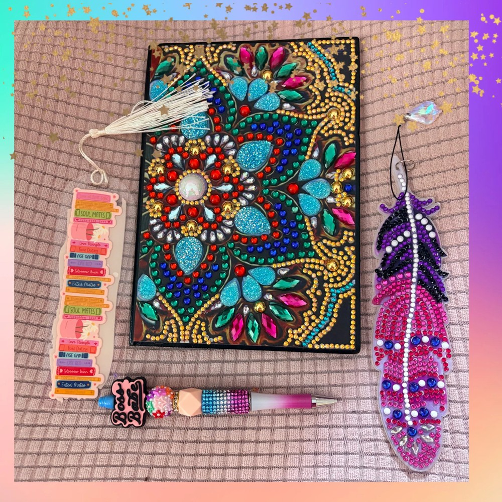 Colorful Boss Babe Bundle-includes Notebook, 2 Bookmarks & Pen