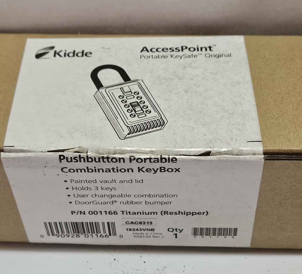 KIDDE Pushbutton Portable Combination Realtor Key Box Lockbox Hide A Key