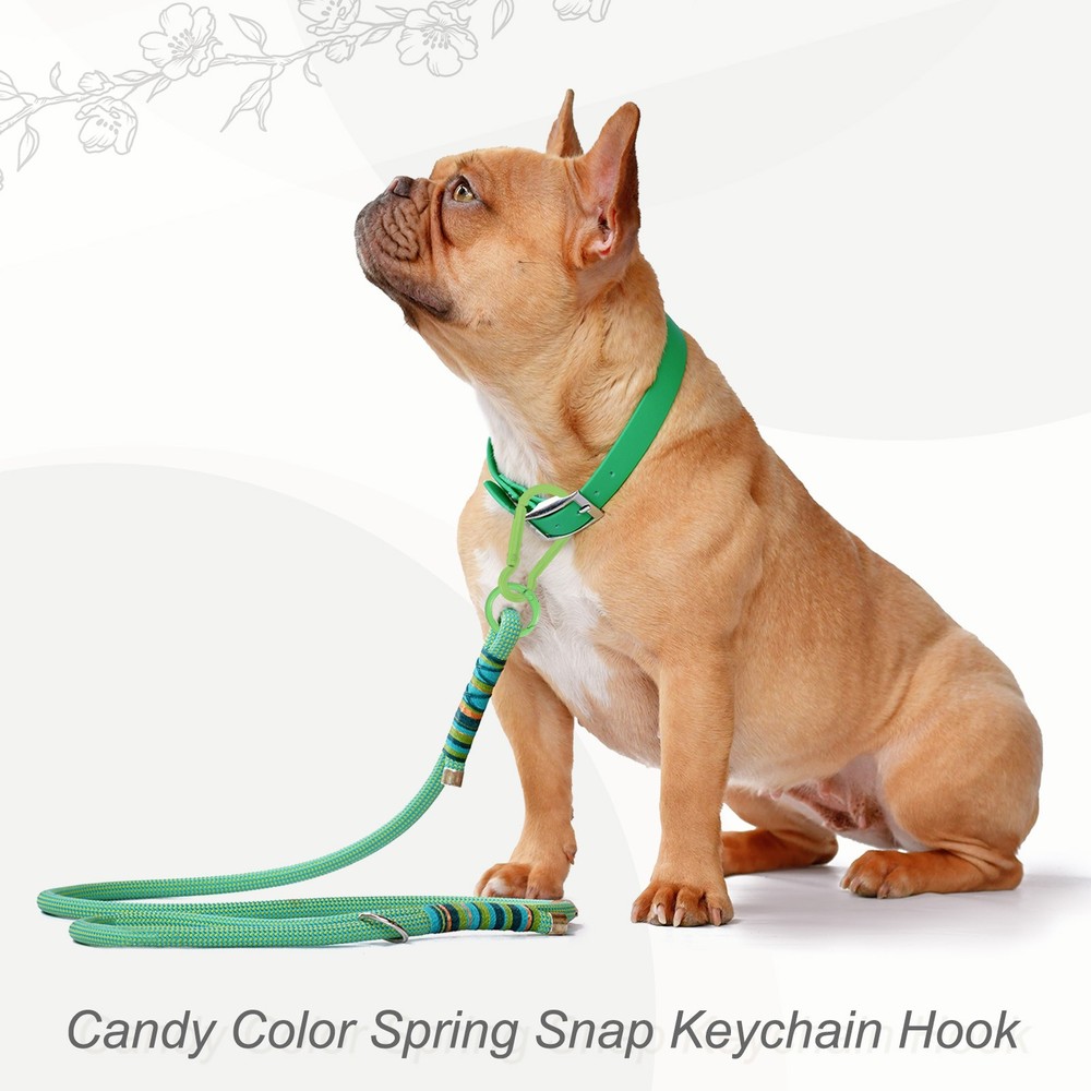 10Pcs Spring Snap Clip Candy Color Spring Snap Keychain Hook Purple