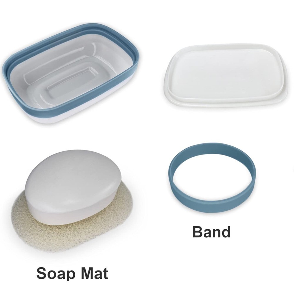 2Pack Travel Soap Holders, Soap Bar Box Dish Container Case, with Sponge Save...