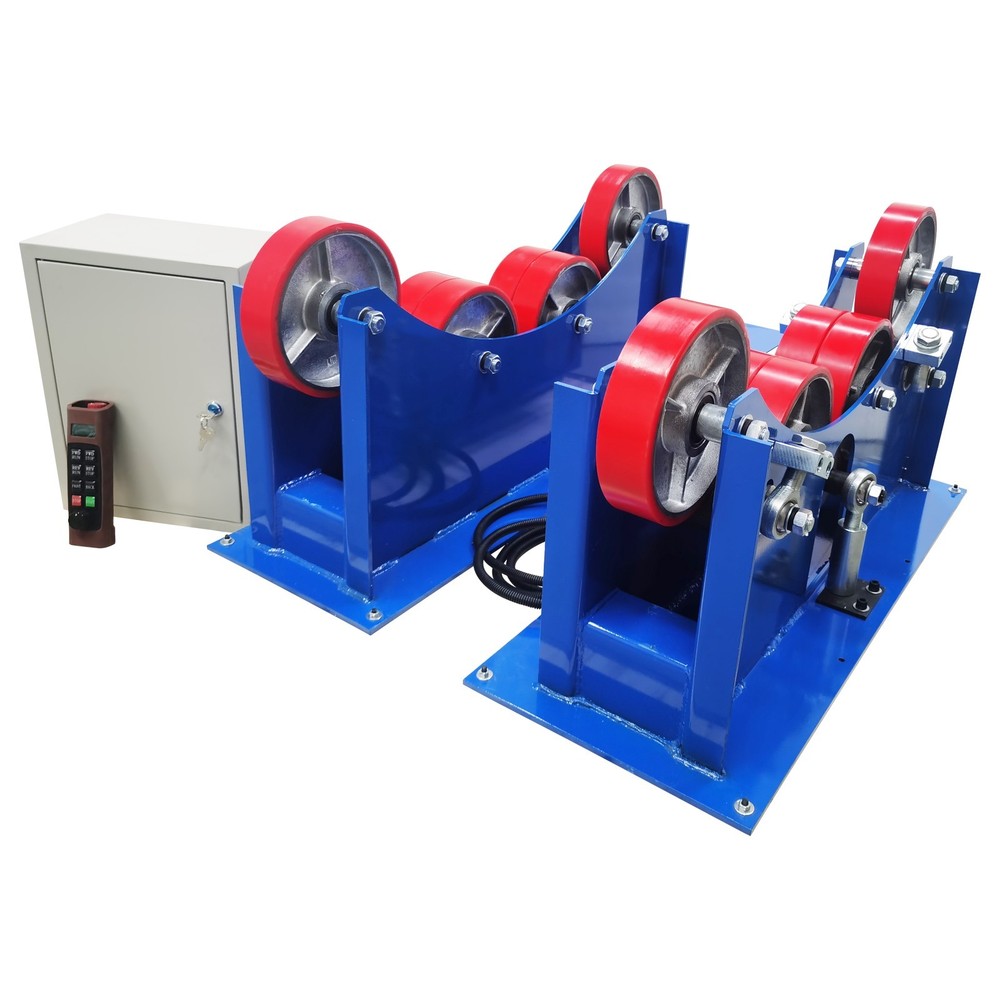 3Ton/ 6600lb Welding Tunning Roller Remote Controller Four Rubber Wheels 220V