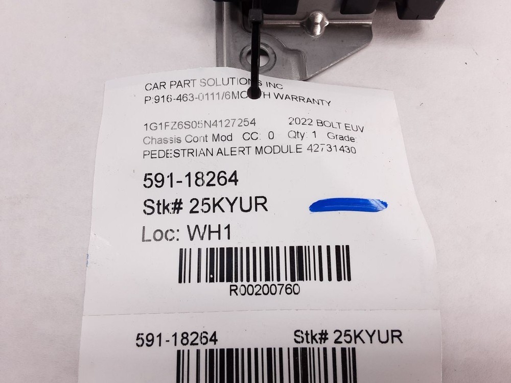 2021-2023 Chevy Bolt Pedestrian Alert System Control Module 42731430