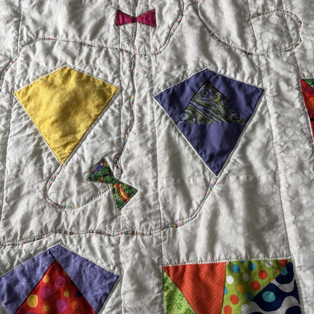 Vintage Patchwork Quilt – Kites / Whimsical Design