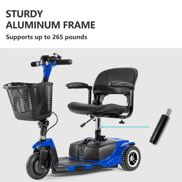 Pro 3 Wheel Mobility Scooter Electric Powered Mobile Folding Wheelchairs Device