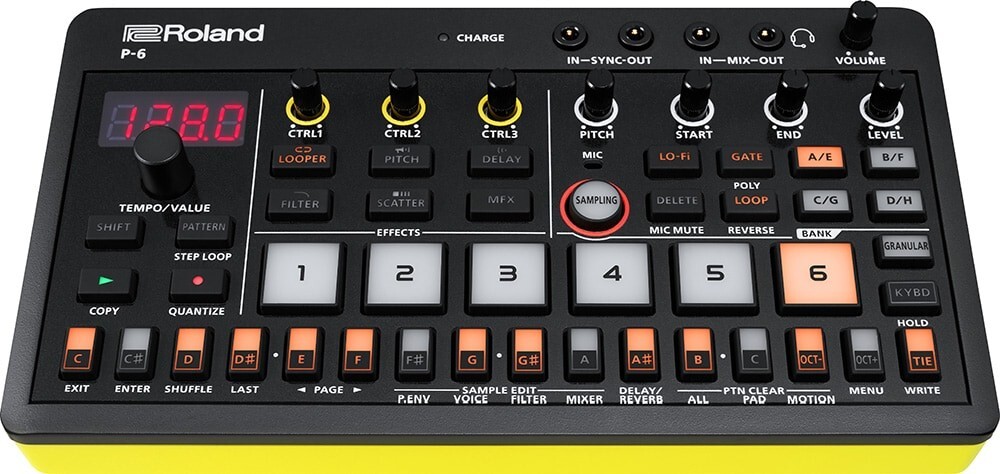 Roland AIRA Compact P-6 Creative Sampler Plug & Play USB-C MIDI Real-Time Effect