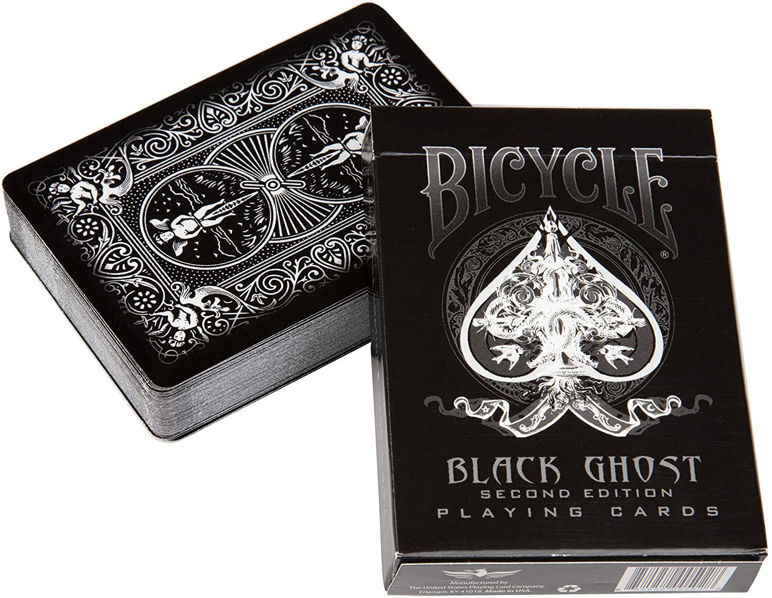 Bicycle Ellusionist Black Ghost Playing Cards Trump Second Edition w Gaff Backer