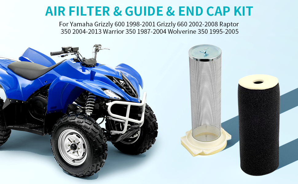 Air Filter & Cage Guide & CAP Kit For Yamaha Grizzly 600 660 98-08 1UY-14458-01