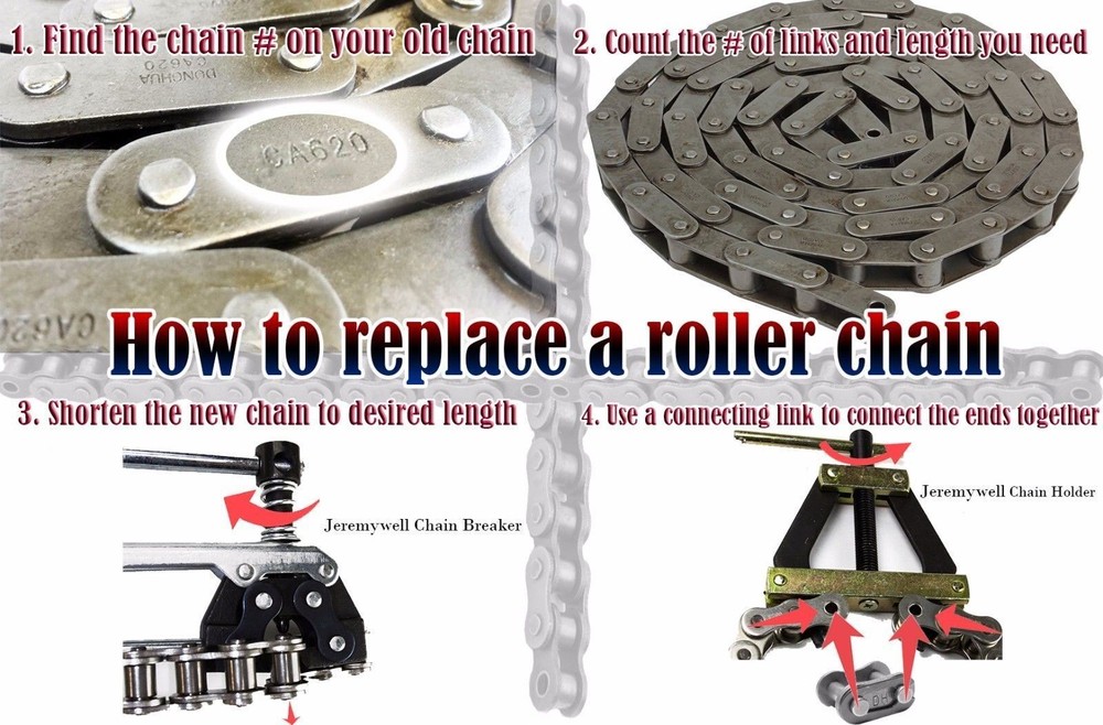 #A2040 Conveyor Roller Chain 10 Feet with 1 Connecting Link