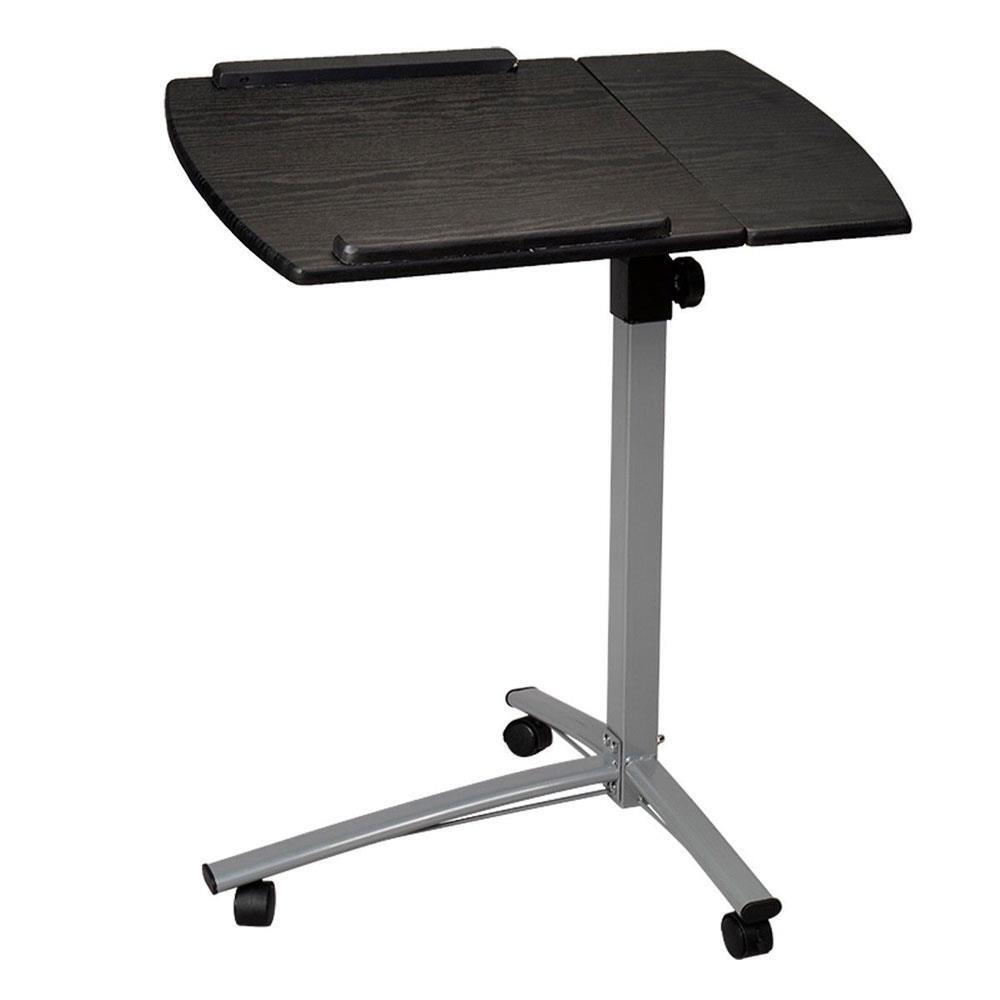 Portable Height Adjustable Computer Mobile Rolling Desk Laptop Table Bed Stand