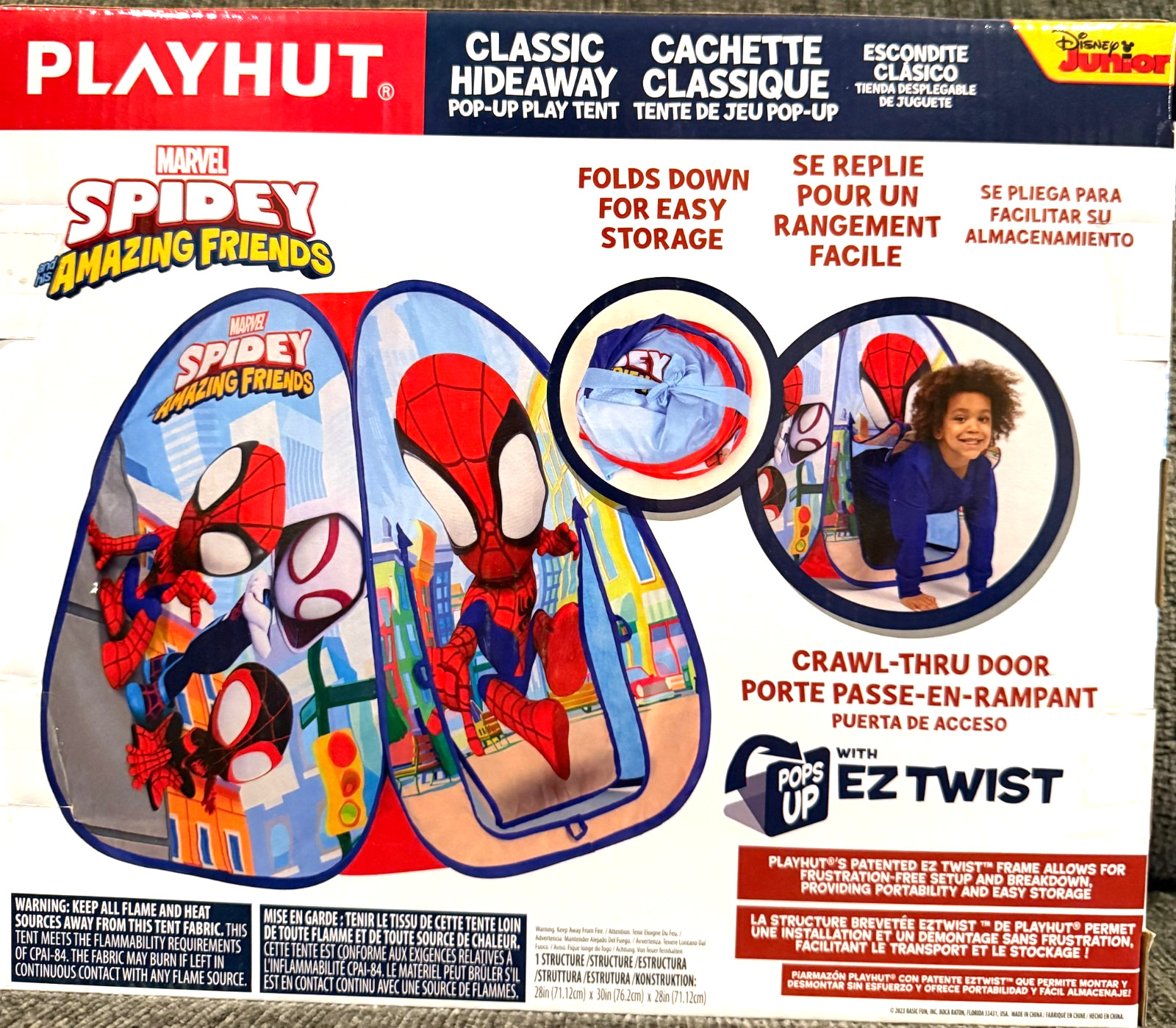 Marvel Spidey and his Amazing Friends Classic Hideaway Pop-Up Play Tent PLAYHUT