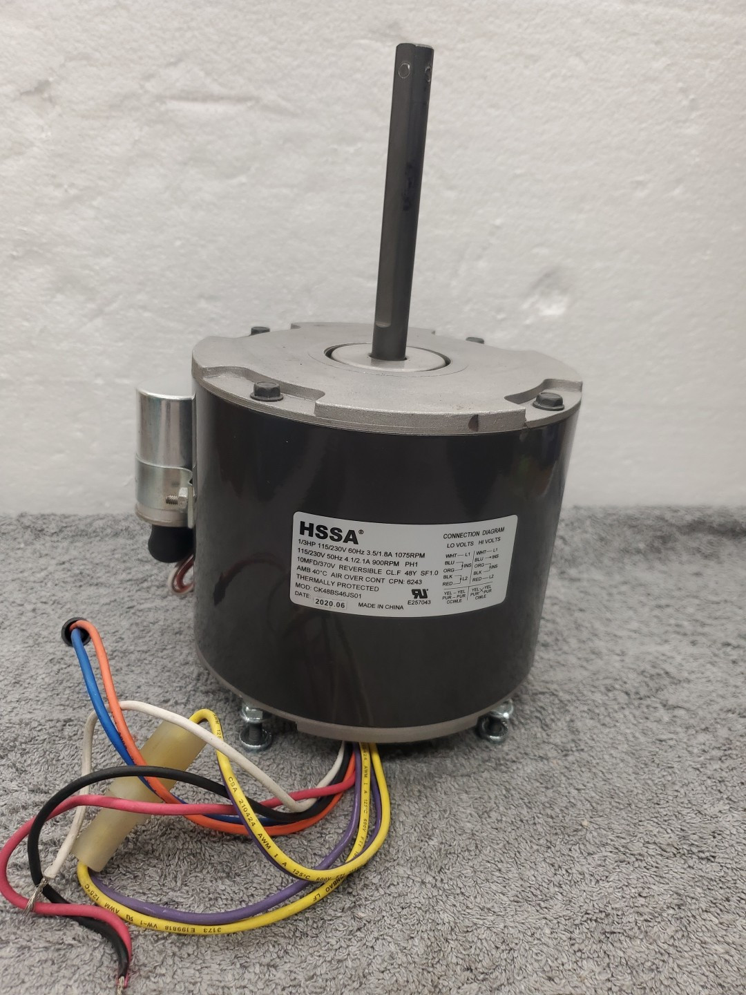 Captive Aire HSSA Motor CK48BS46JS01 Makeup Air Fan 1/3HP NEW (SEE DESCRIPTION)