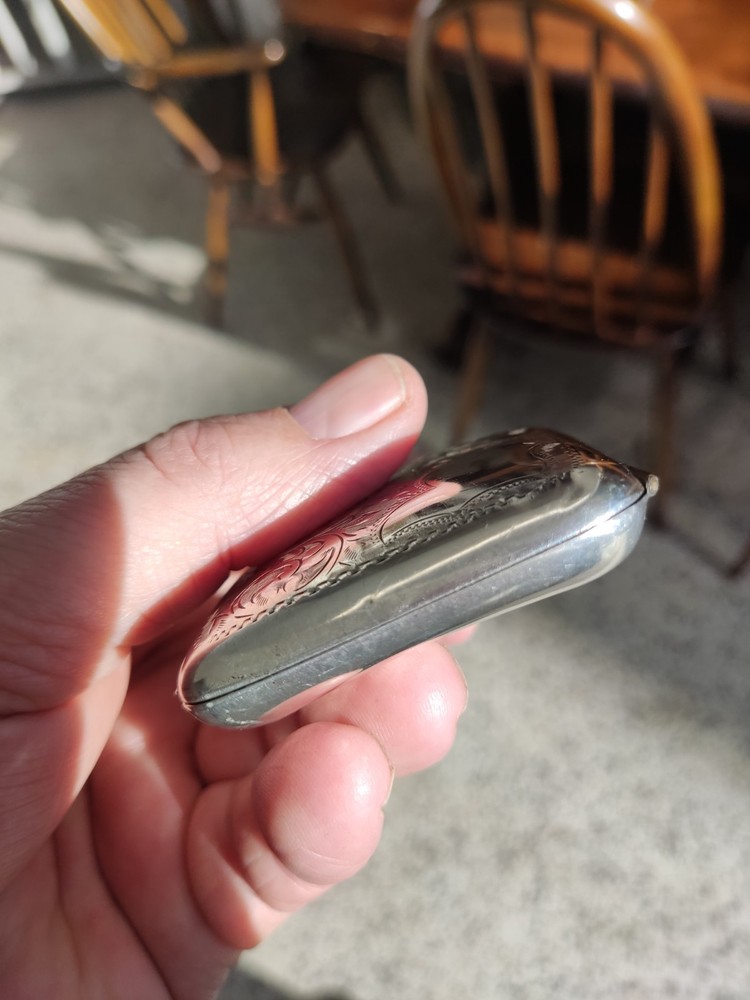 Antique Robert Pringle & Sons Solid Silver Cigarette Case- No Monogram. 45 Grams