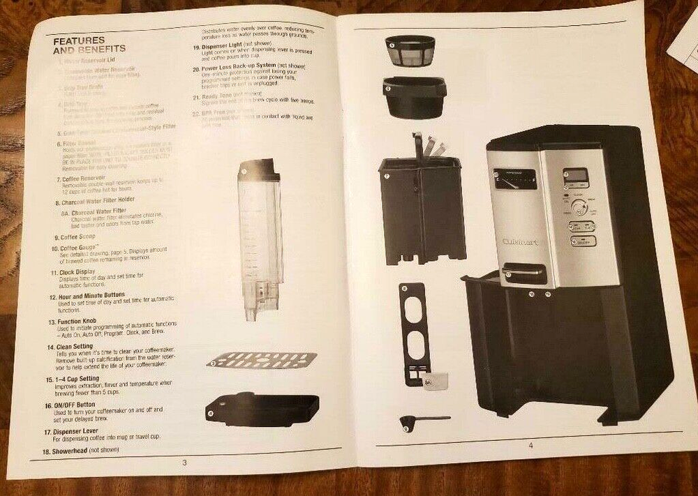 Cuisinart DCC-3000 Coffee on Demand Instruction Booklet