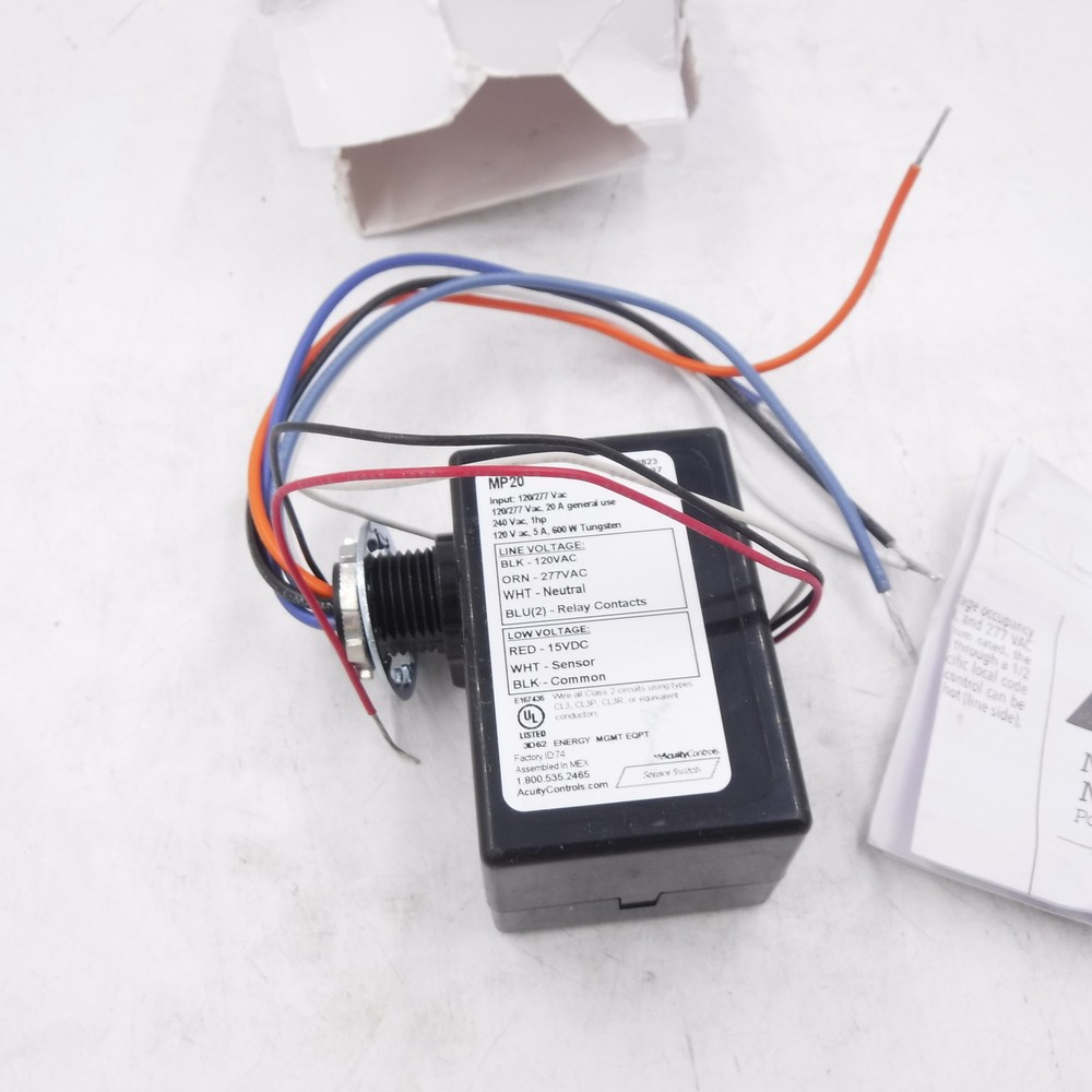 Acuity Controls 120/277VAC 20AMP MP20 Mini Power Pack Sensor Switch 184CHG