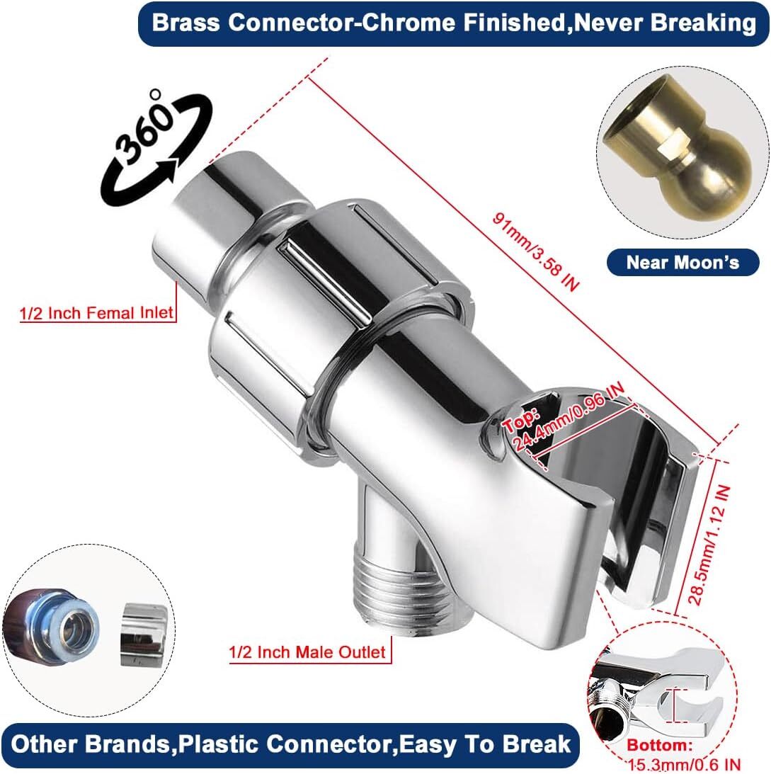 Head Holder Wall-mounted Adjustable Shower Arm Bracket Universal Handheld Shower