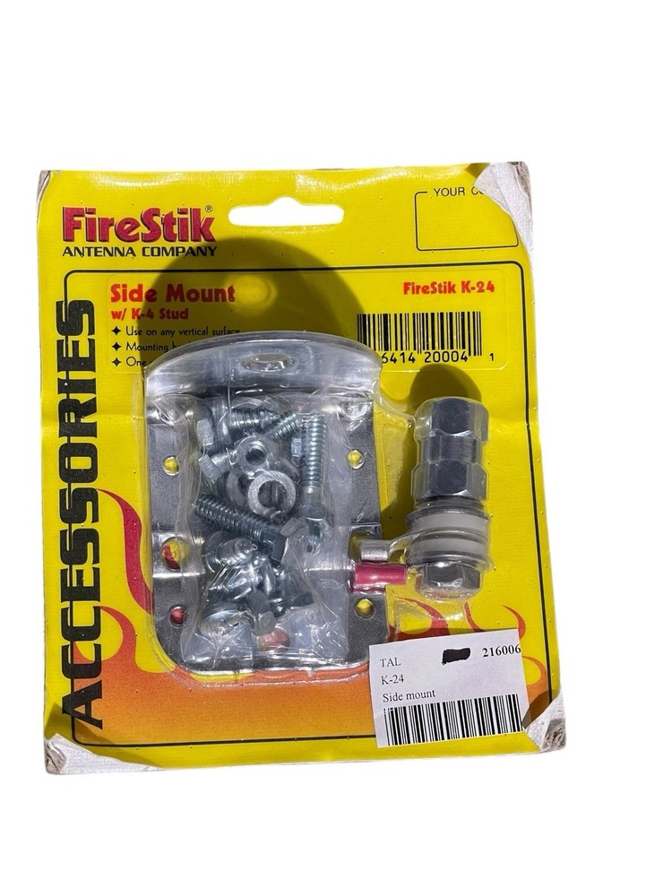 FIRESTIK K-24 FLAT ANTENNA MOUNT BRACKET w/ LUG STUD
