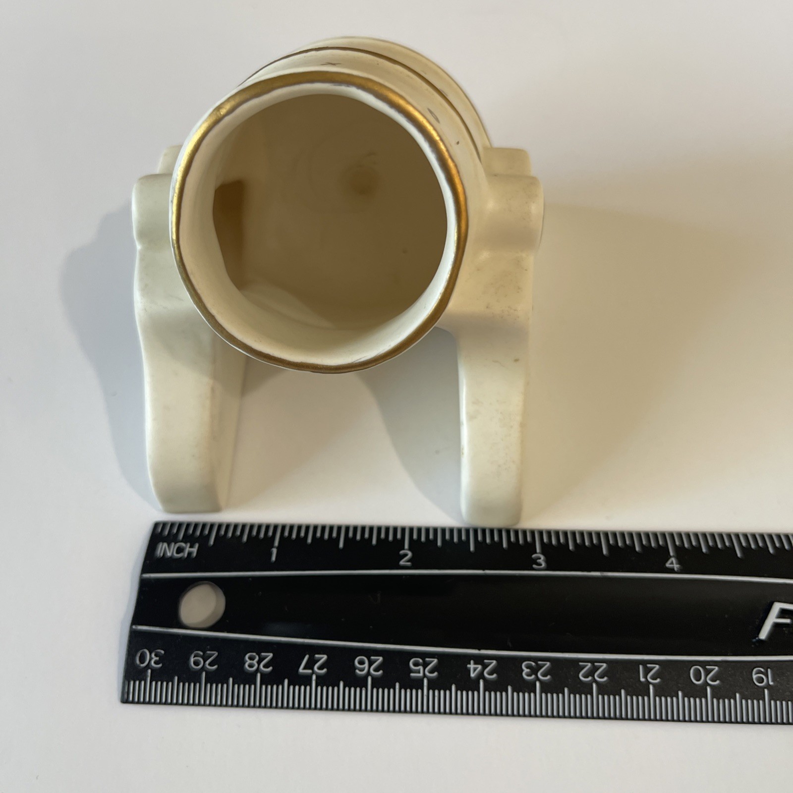 Double Headed Eagle Porcelain Canon Heraldic Military Figurine Artillery