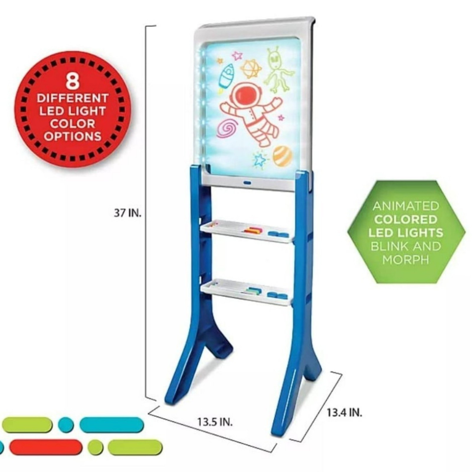 Discovery LED Artist Easel Removable Glow-in-The-Dark Portable Tablet Art Board