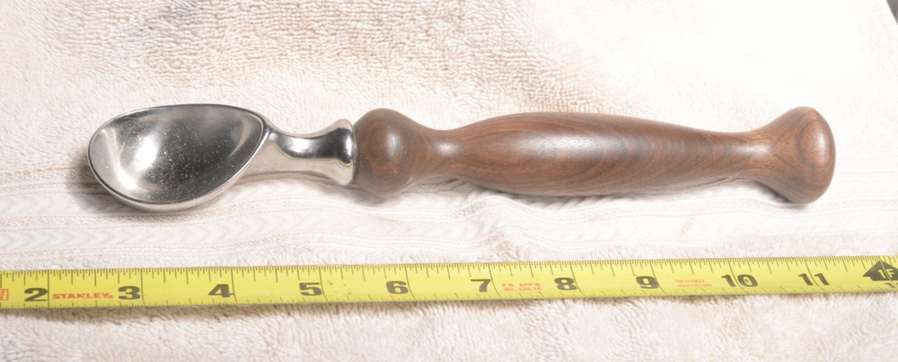 Ice cream scoop with Hand turned walnut handle
