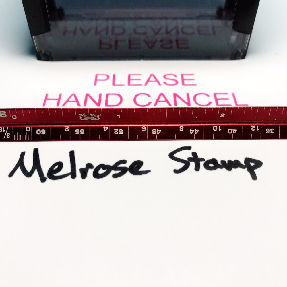 Please Hand Cancel Rubber Stamp Pink Ink Self Inking Ideal 4913