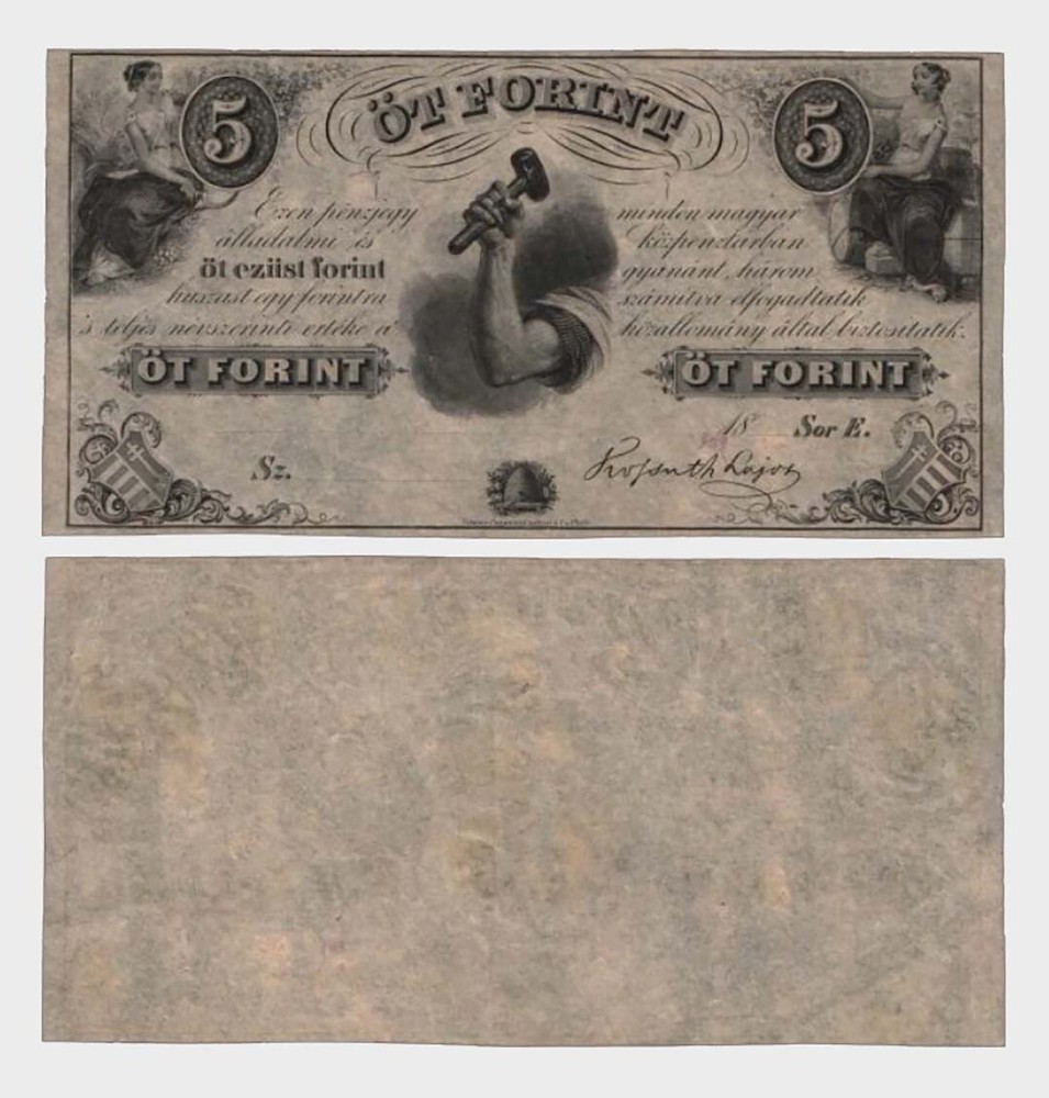 Hungary - 1852 - 5 Forint - "VF+"  #CO7210