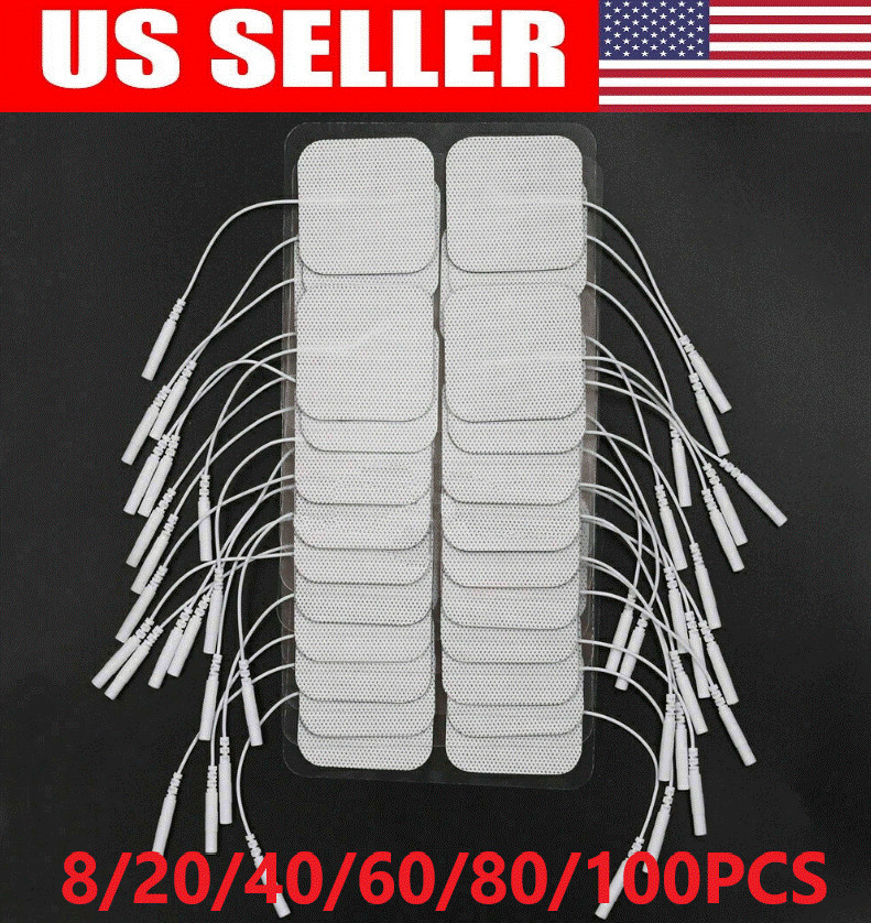 40 TENS Electrode Pads EMS Replacement Unit 7000 3000 2x2 Muscle Stimulator BULK