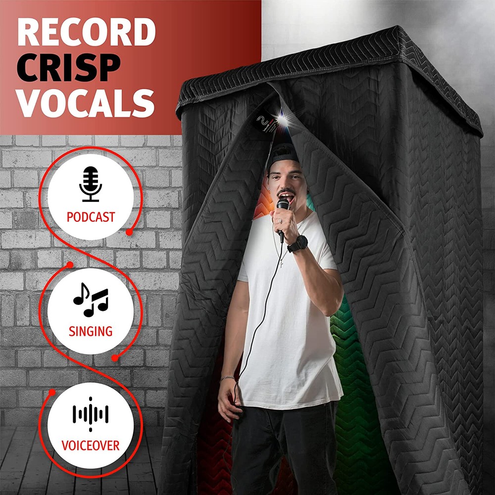 Snap Studio Ultimate Portable Vocal Booth Sound Recording Isolation Shield