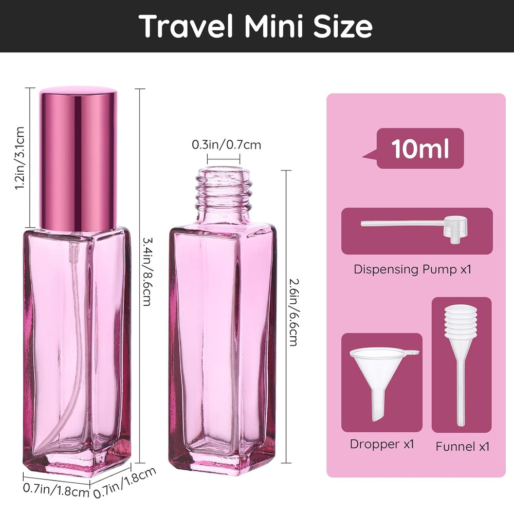 5Pcs Travel Refillable Atomizer, 10ML Empty Sprayer for Perfume, Mini Portable G