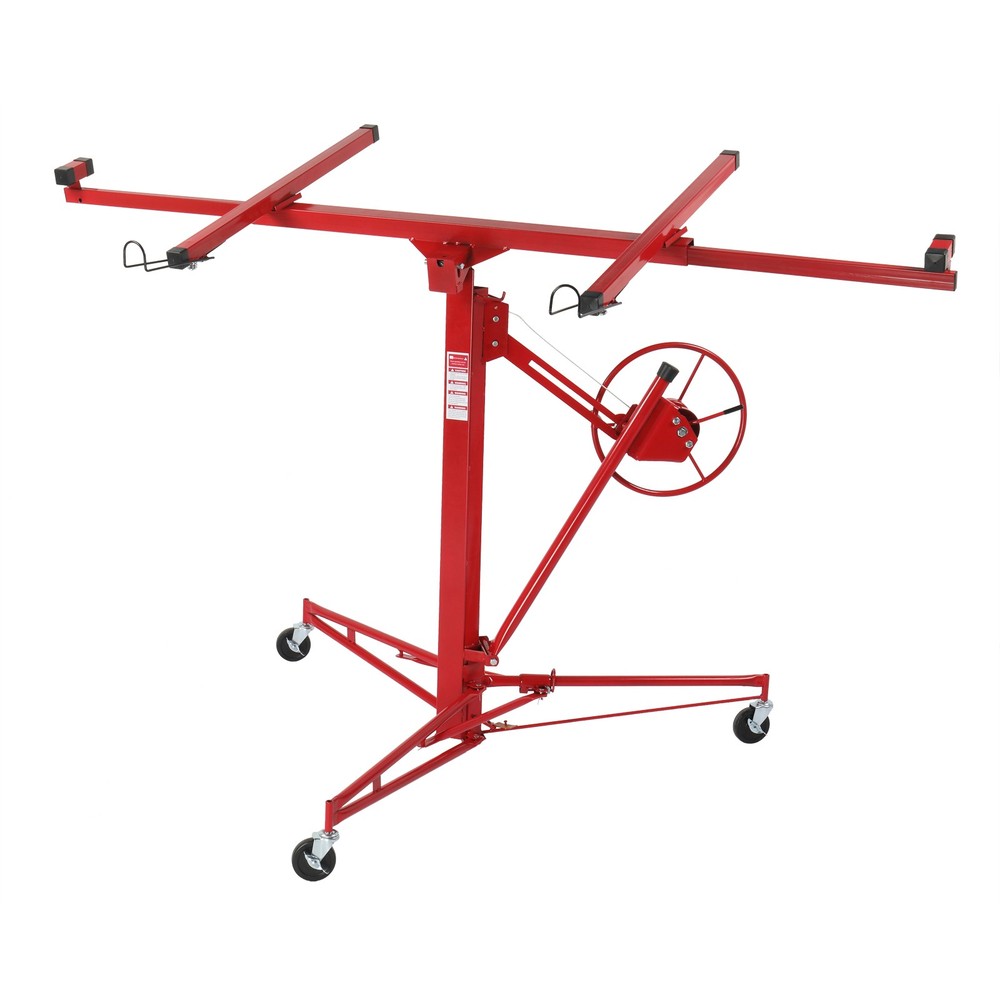 16FT Drywall Lifter Panel Hoist Jack Rolling Caster Construction Lockable 150lbs