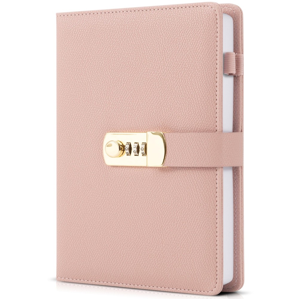 Aesthetic Diary with Lock – Beautiful Leather Journal with Easy to Change Cod...