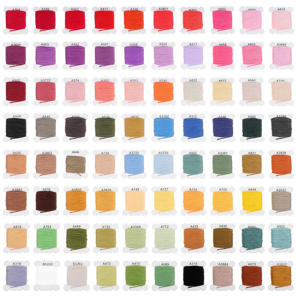 1 Box 80 Color Embroidery Thread Yarn Thread Sewing Thread Sewing Machine Thread