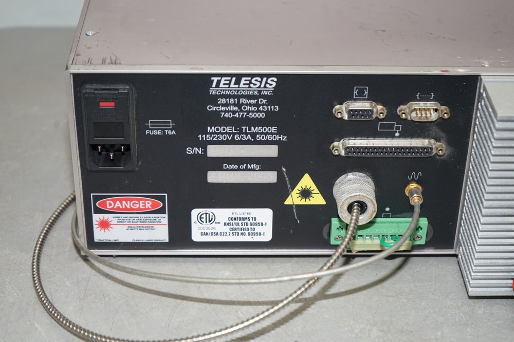 ^ Telesis TLM500E Diode Pumped Laser System #X4533