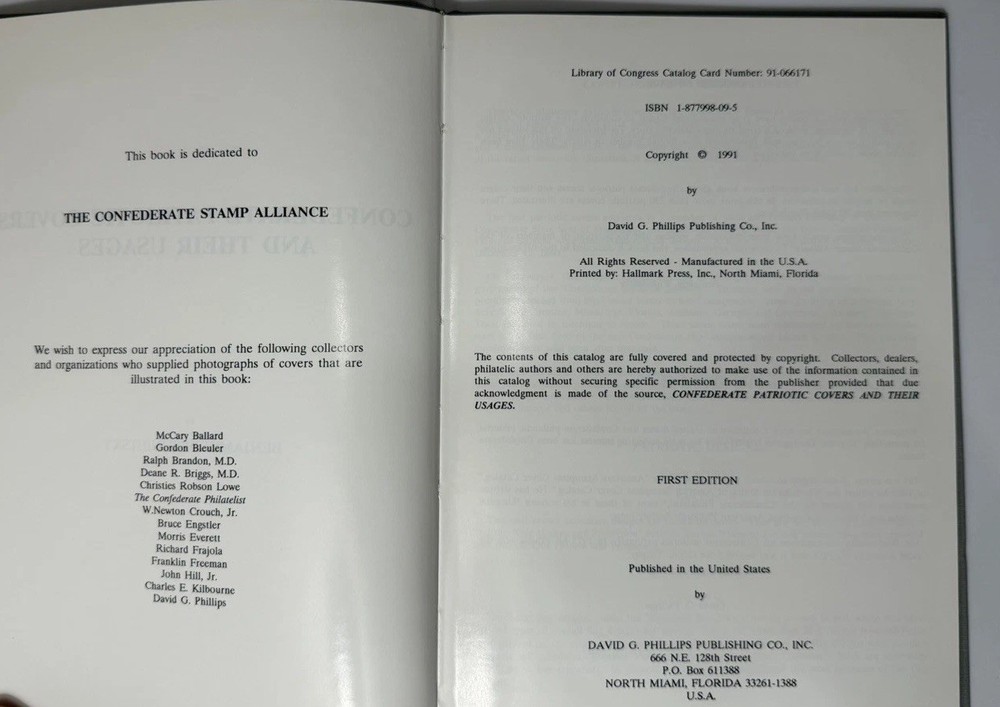 Confederate Patriotic Covers And Their Usages By Wishnietsky 1st Ed.