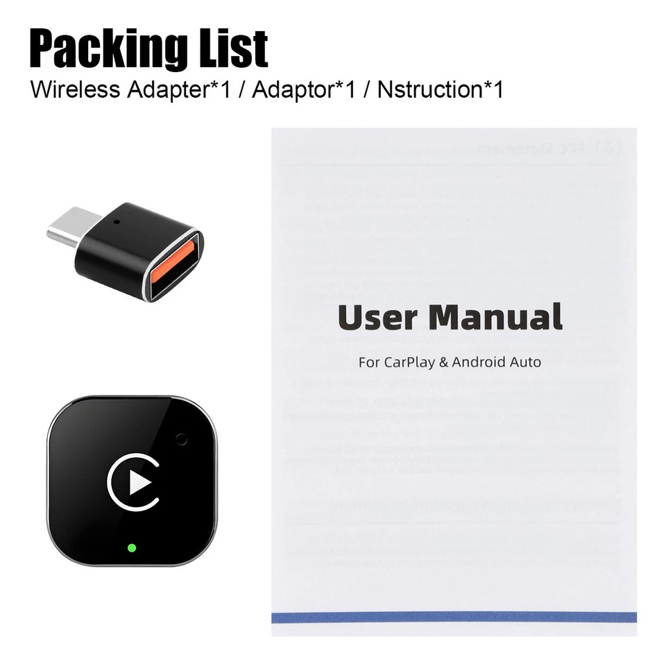 USB Auto Wireless CarPlay Adapter For iPhone Wireless Dongle Plug ＆ Play