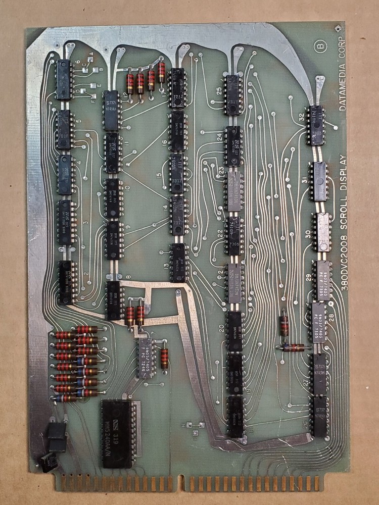 Vintage DATAMEDIA Corp 380DVC2008 Scroll Display Board - Untested