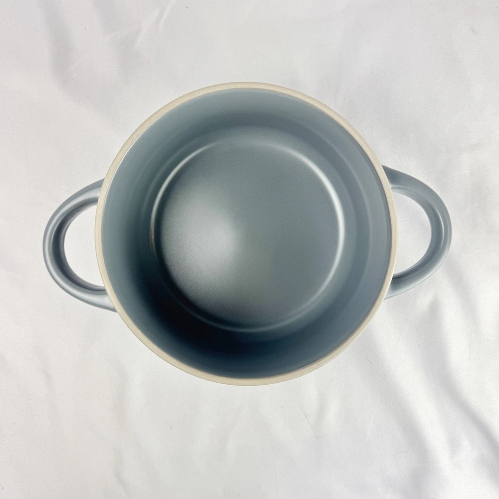 Mikasa ELLA Soup Bowl Double Handle Stacking Blue