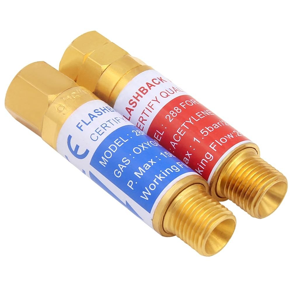 Uenede Oxygen & Acetylene/Propane Flashback Arrestors Set Regulator End...