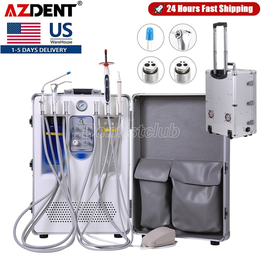 Dental Unit Chair Computer Control DC Motor+Stool /Delivery Unit Air Compressor