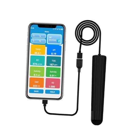 7-in-1 Smart Bluetooth Water Tester, Portable Digital