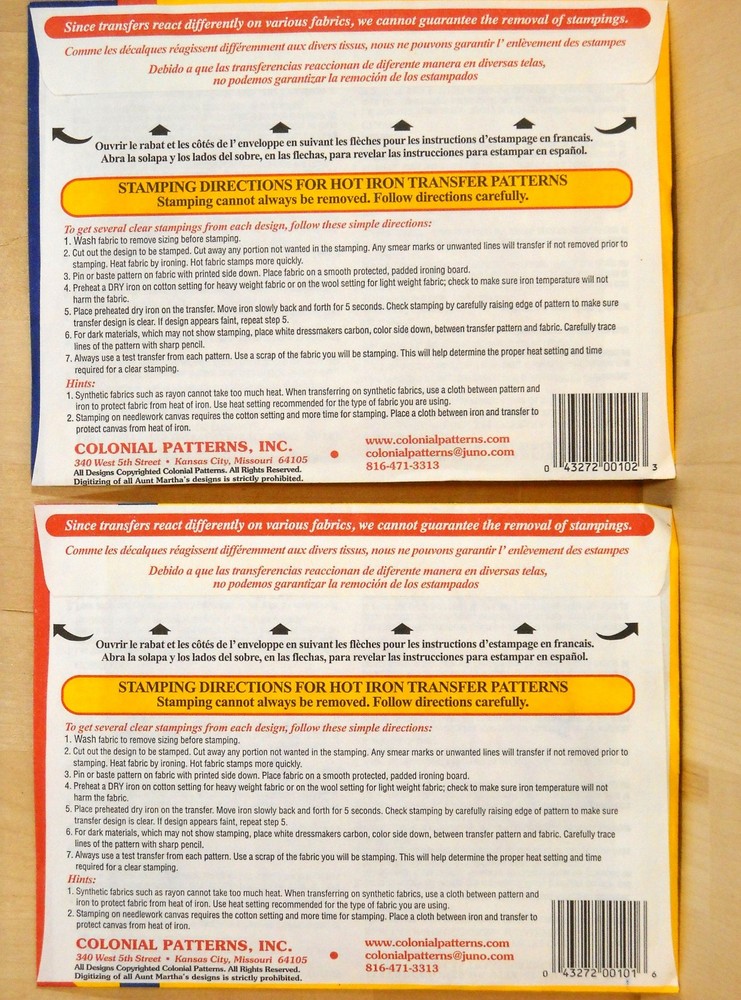 Aunt Martha’s Transfer Patterns 3928 Animated Kitchenware & 3698 Flowers