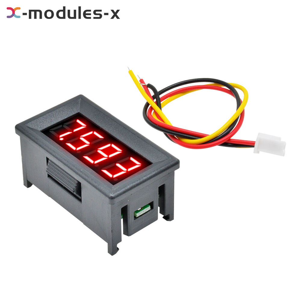 0.36\" Digital 3-Wires LED Panel Display 4-Bit DC0-100V Voltmeter Meter Tester U