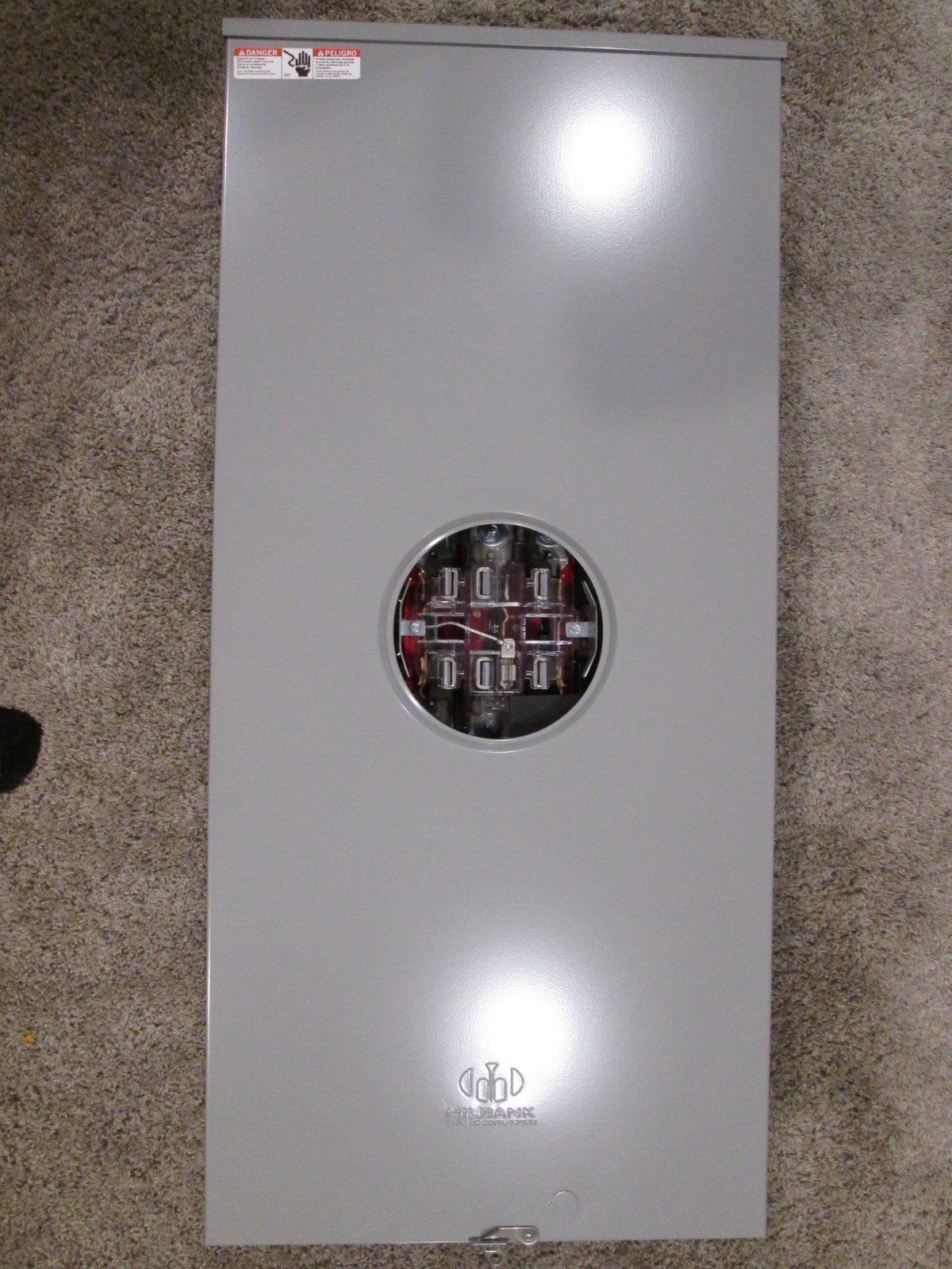 MILBANK - meter socket - 320 amp - 3 Phase - 7T BYPS    (U4342-R-K7-K6-BLG-AEPU)