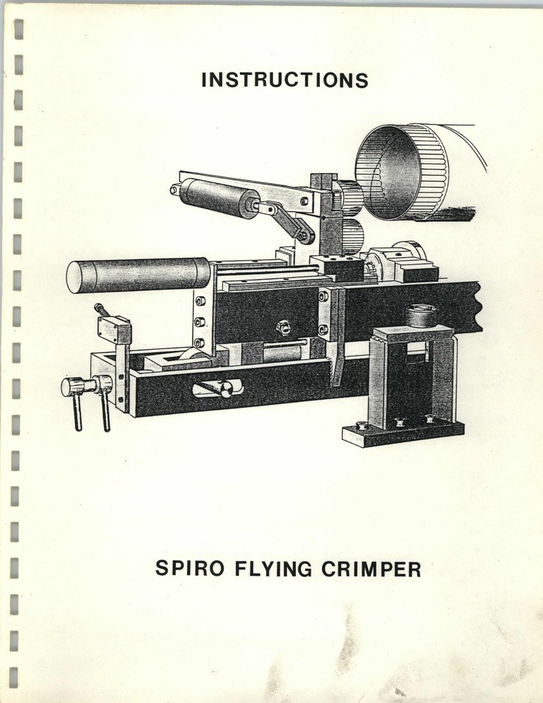 Spiro Flying Crimper Instruction Manual (8 pages)