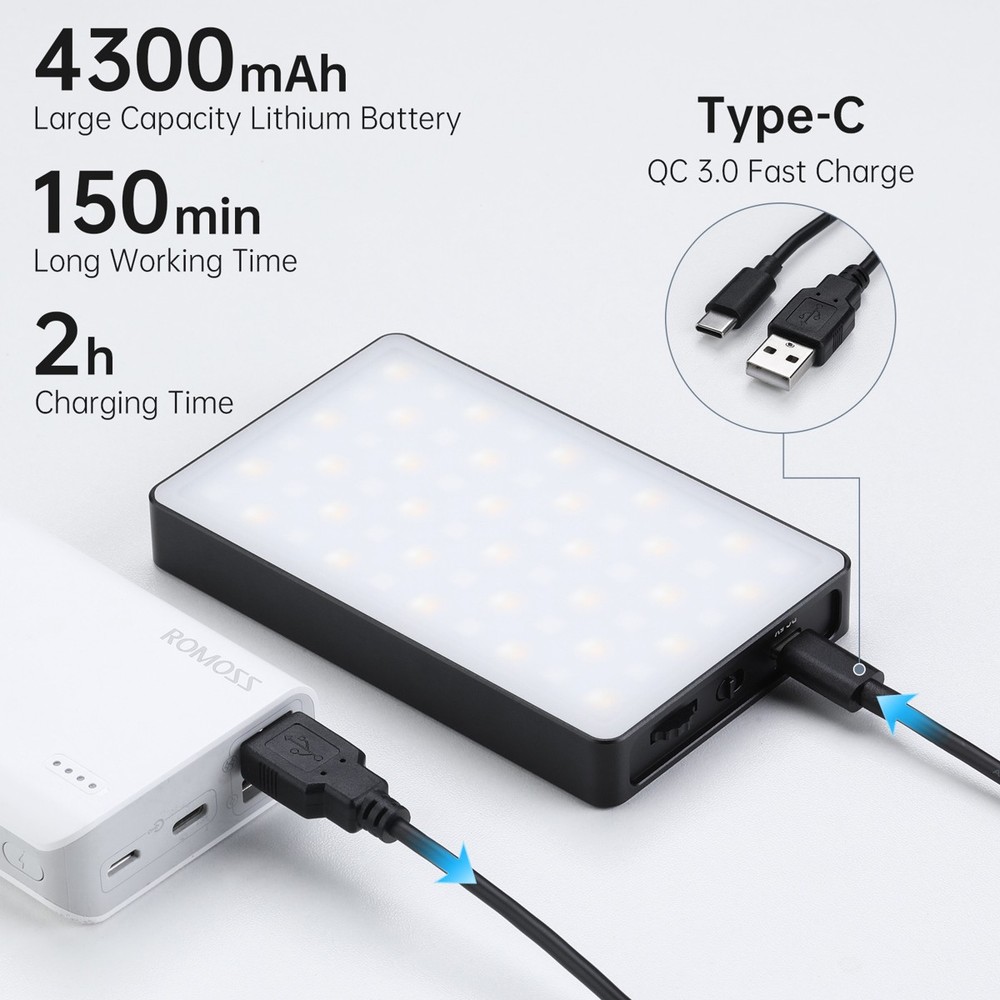 GVM 8RS RGB Full-Color LED On-Camera Light