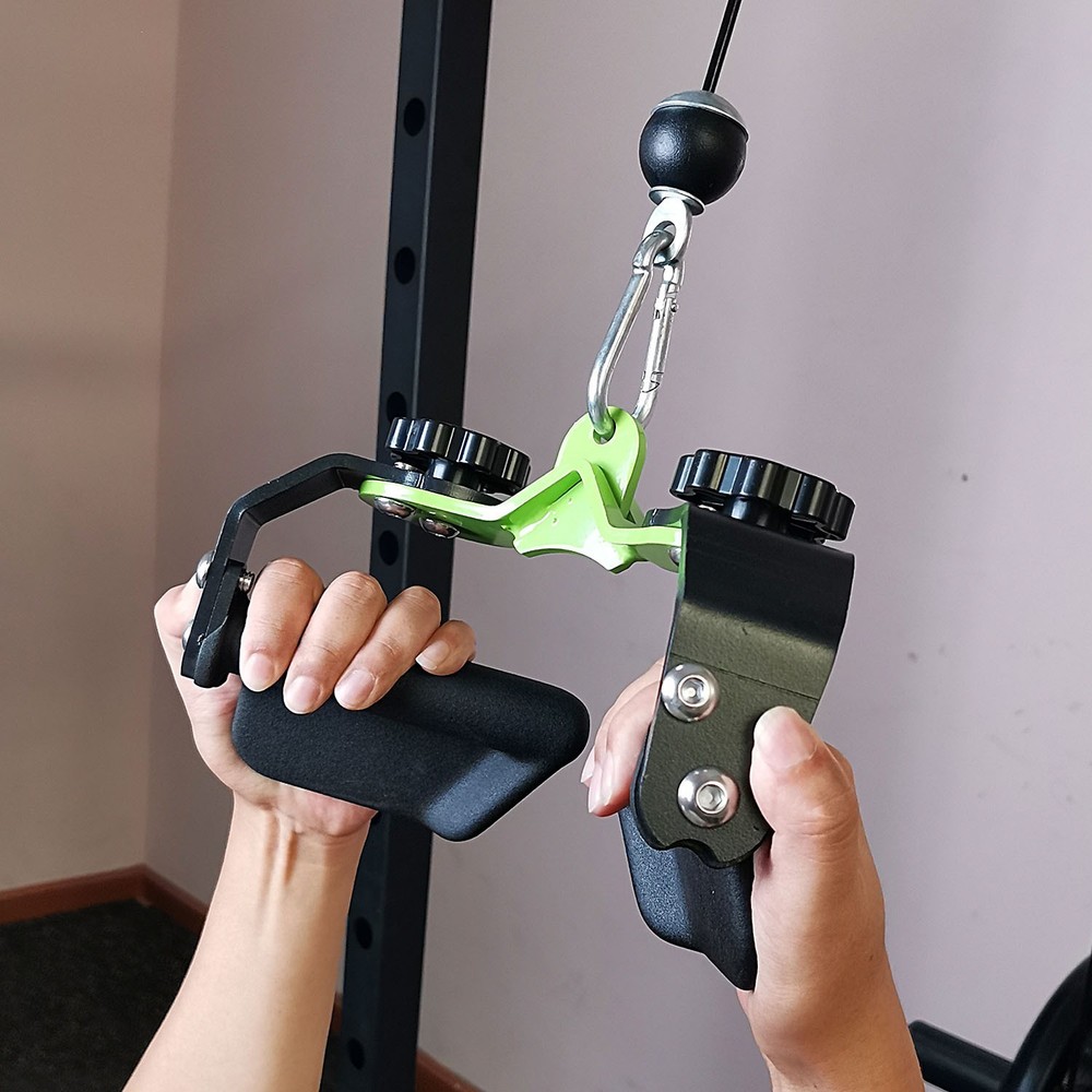Adjustable Lat Pull Down Bar Cable Machine Attachments for Gym T-bar Row Handle