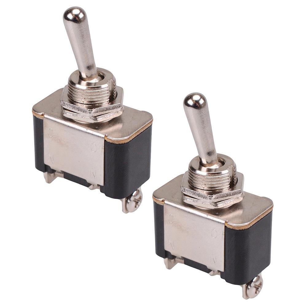 2 x On-On 12mm Toggle Switch Screw Terminals SPDT 15A
