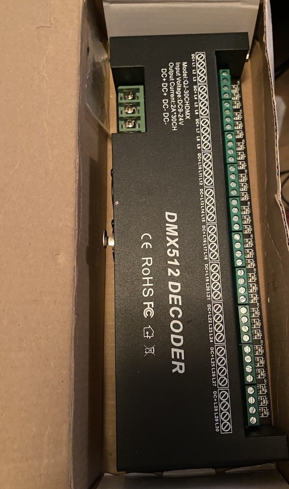 DMX512 Decoder 24 Channel DMX Stage Lighting Controller CE RoHS FC